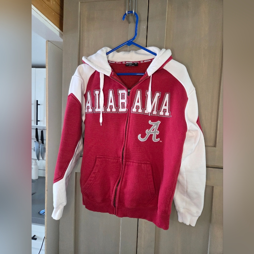 University Of Alabama Colosseum Red and White Athletic Hoodie